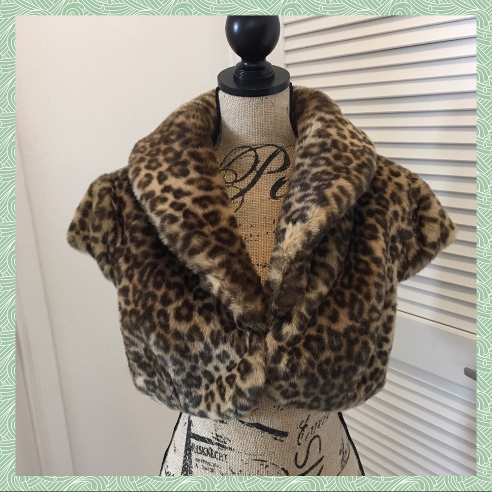 Faux Leopard Shrug